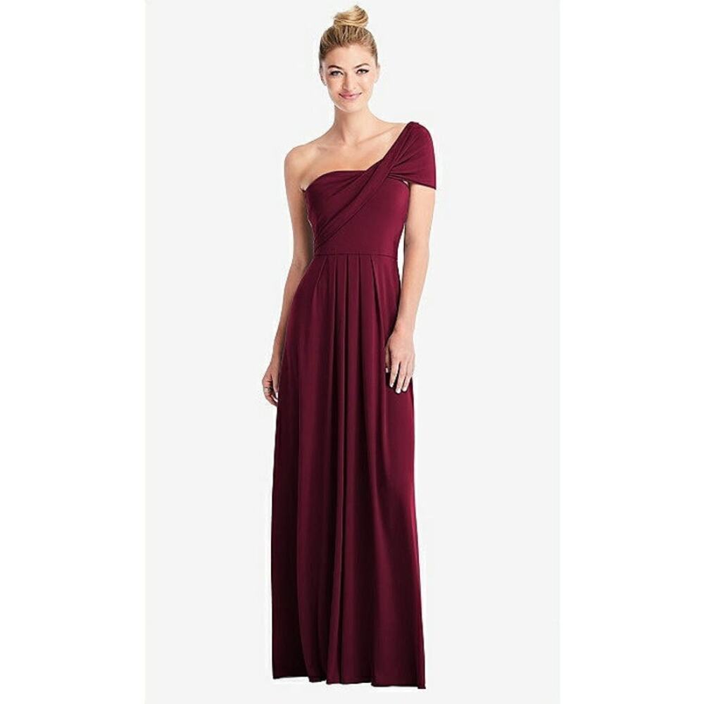 Loop dress by Carlos Saavedra Long Multi Look Jersey Knit Gown Cabernet SZ M